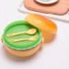 Burger Lunch Box | Leak Proof Plastic Snacks Lunch Box | || Lunch Box with Spoon & Fork (Pack of 1) For Kids - Image 3