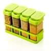 Multipurpose 4 pcs Spice Rack, Masala Box/Masala Condiment Set| Kitchen Accessories I Kitchen containers set/Spice Rack settems For Storage Organizer 4 Piece Spice Set With Tray (Plastic) - Image 2