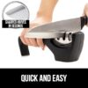 Knife Sharpener Manual for 3 Slot Kitchen Sharpening Tool(Black) & Sharpening Dull Stainless Steel,Ceramic Knife , - Image 3