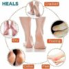 Moisturizing Gel Heel (Half) Socks | Swelling & Pain Relief |Gel Lining Infused with Vitamins Exfoliating| Dry Hard Cracked Heel Repair Pad| - Image 2