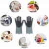 Silicon Hand Gloves for Kitchen Dishwashing and Pet Grooming | Silicon Cleaning Gloves - Image 5