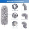 Duster for Cleaning with Extension Pole (Stainless Steel), Extra Long 120 Inches, with Bendable Head, - Image 6