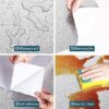 Silver Oil Proof Waterproof Wallpaper Furniture Marble Stickers (Silver Karkari) Mat Marble Wallpaper Wall Self Adhesive Wallpaper for Kitchen Stickers (60*200cm) - Image 2