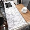 White Marbel Sticker Roll Self Adhesive Contact Paper for Countertops Waterproof Wallpaper (60*200cm)Top Covers Cabinets Kitchen Furniture Wall Self | Decorative Roll Peel and Stick for Counter - Image 5