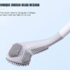 Golf Silicon Toilet Brush with 360 Deep Golf Head Brush Toilet Bowl Cleaner Brush, - Image 4