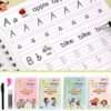 Sank Magic book, Magic Calligraphy Copybook Set Practical Reusable Writing Tool Simple Hand Lettering ,(4 Book + 10 Refill) Number Tracing Book for Preschoolers with Pen - Image 3