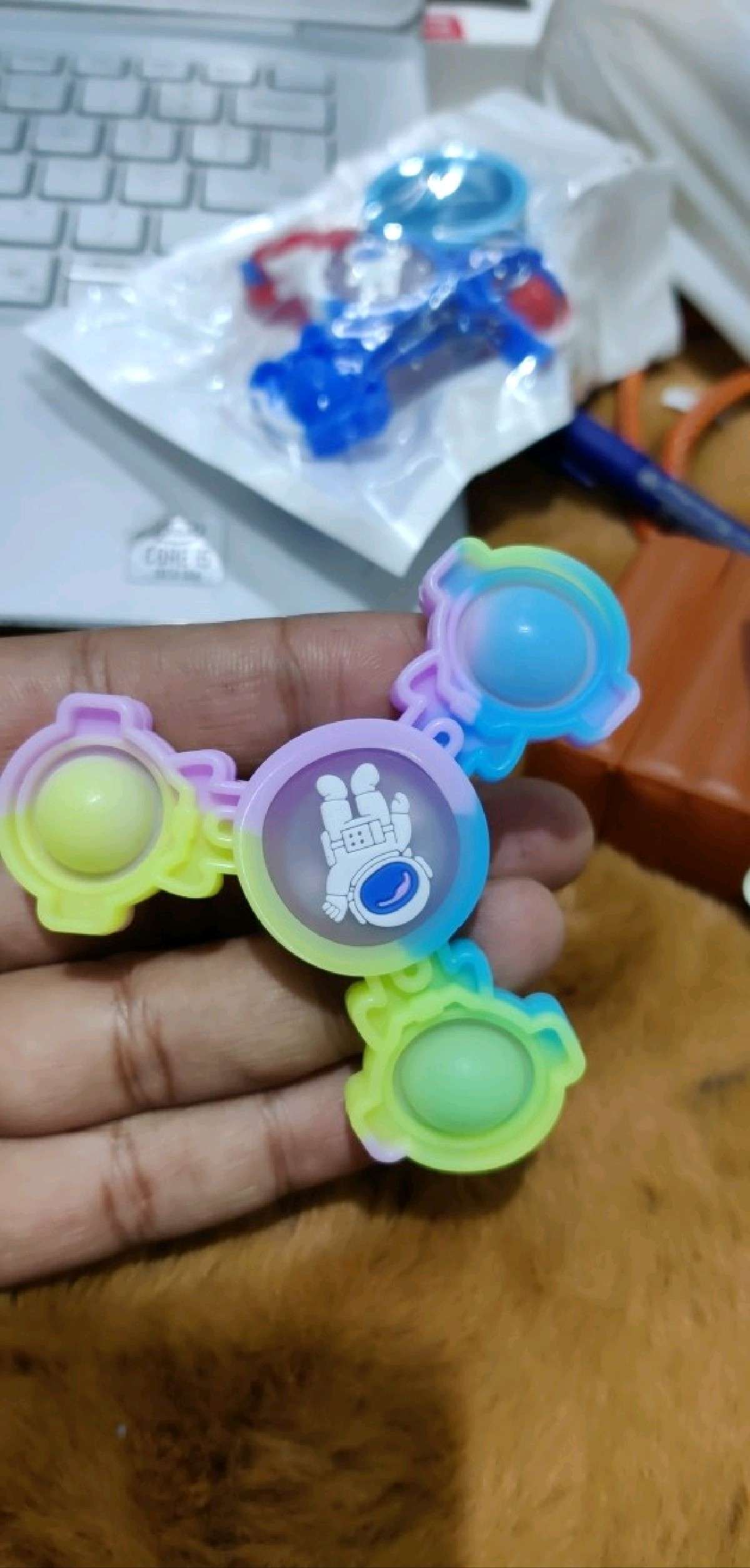 Band With LED Popit Spinner |Bracelet Light Up Toys-Ultra Durable Glow in The Dark Supplies- - Image 2