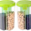 3 Section Container Cereal Dispenser Storage Jar Box Container Bin With Lid For Kitchen Food Rice Pasta Nuts Grains - Image 2