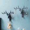 Deer Head Self Adhesive Wall Key Self Adhesive Holder Hook, Wall Mount Multi-Purpose Home Decor Sticky Holder Hook, - Image 3