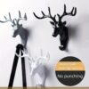 Deer Head Self Adhesive Wall Key Self Adhesive Holder Hook, Wall Mount Multi-Purpose Home Decor Sticky Holder Hook, - Image 4